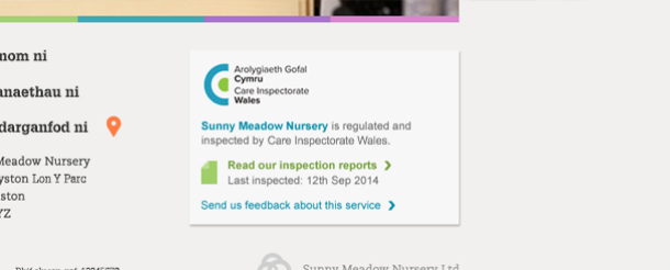 Care Inspectorate Wales widget